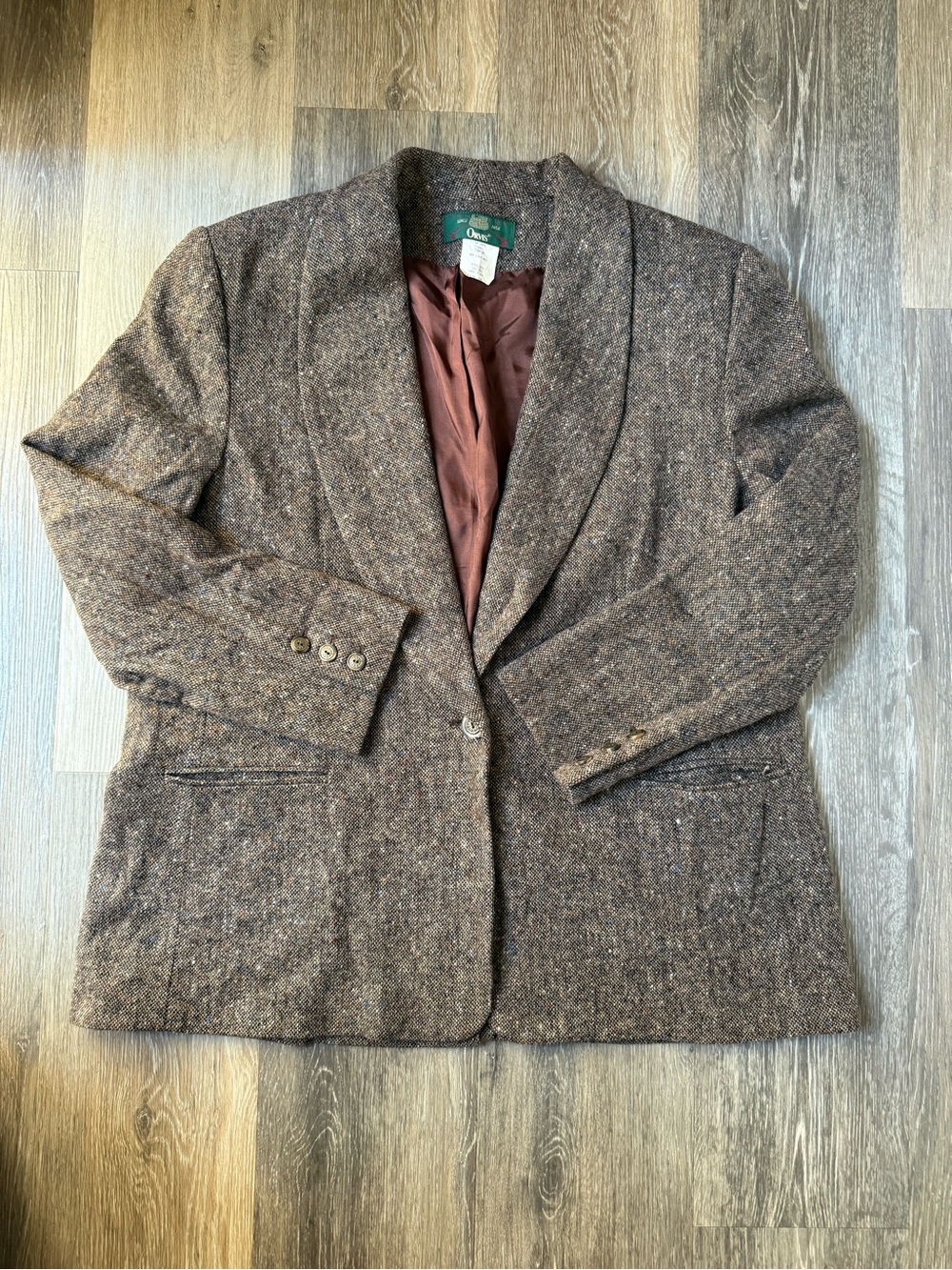 Vintage Orvis Wool Tweed Blazer Made in USA Womens Size XL